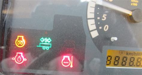 kubota skid steer lights on dash|kubota warning light symbols.